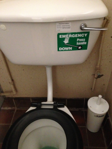 emergencyflushchainfunnysafetysign